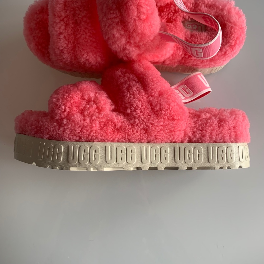 😻❤️NEW❤️😻 UGG sling back pink slippers with platform - Picture 5 of 7